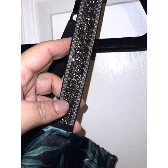 VICTORIA'S SECRET Very Sexy Shine Bling Bead Strap Bra Top Tropical Palm - Picture 8 of 16